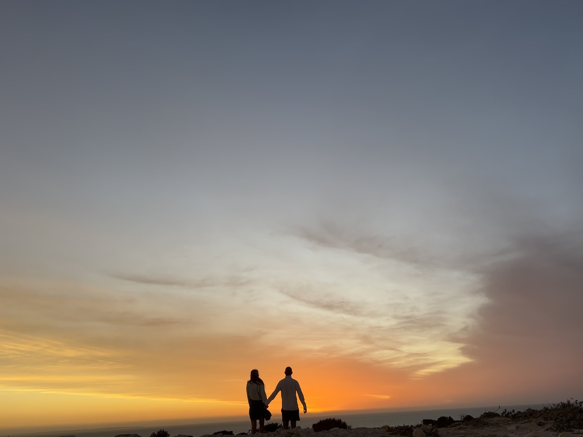 Allein am Coles Bay: Sonnenuntergang am Greenly Beach